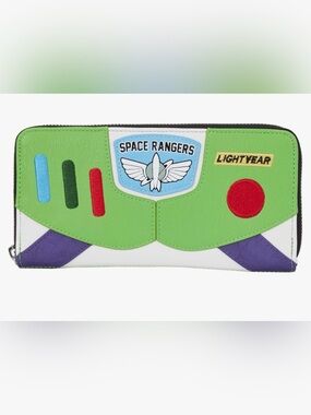 Loungefly Green Buzz Lightyear Space Rangers Zip Wallet
